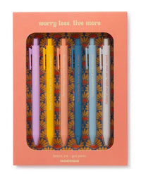Worry Less, Live More - Quotable Gel Pen Set