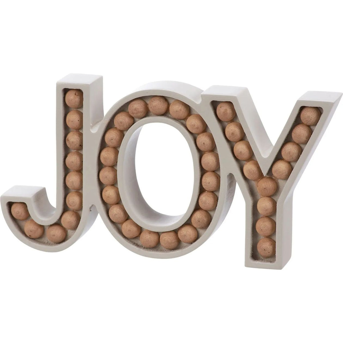 Joy Wood Beaded Sign