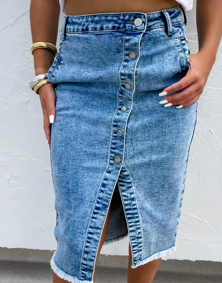 Cassidy Denim Skirt - PREORDER