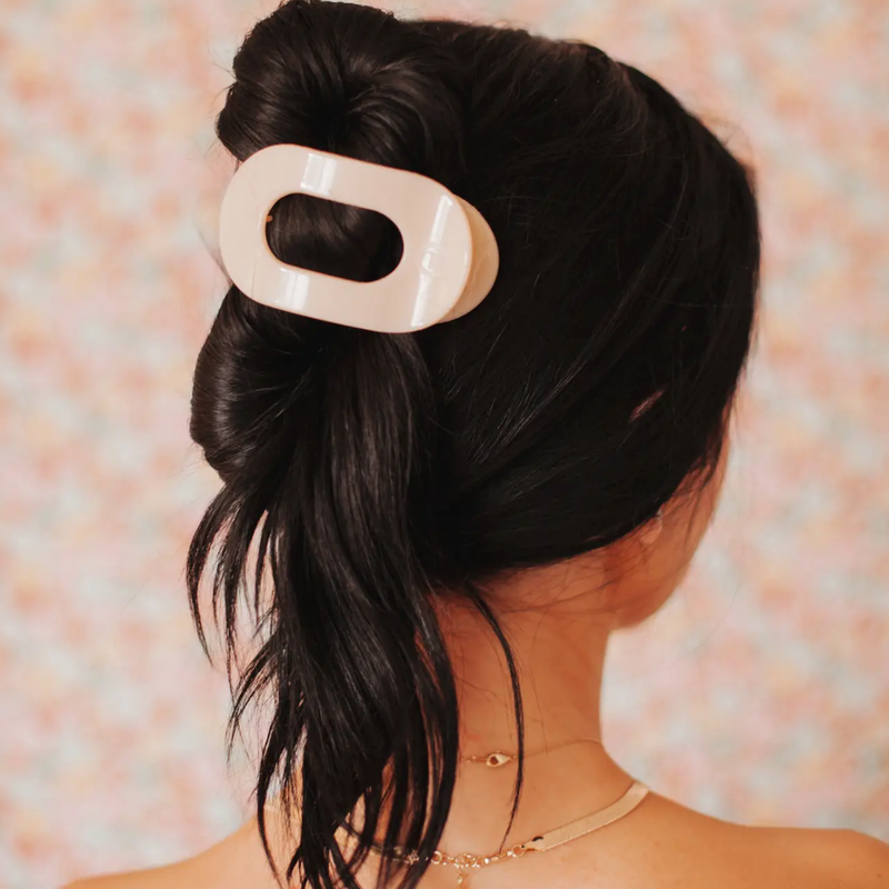 Teletie Flat Hair Clip - Medium - Almond Beige