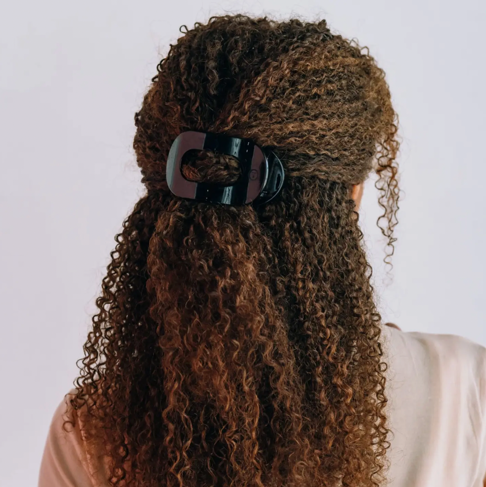 Teletie Flat Hair Clip - Medium - Jet Black