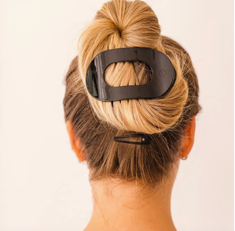 Teletie Flat Hair Clip - Large - Jet Black
