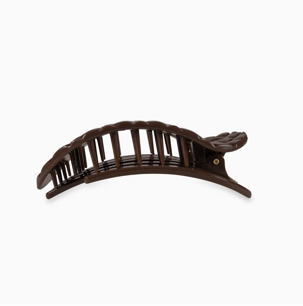 Teletie Flat Clip - Medium- Truly Taupe Quilted