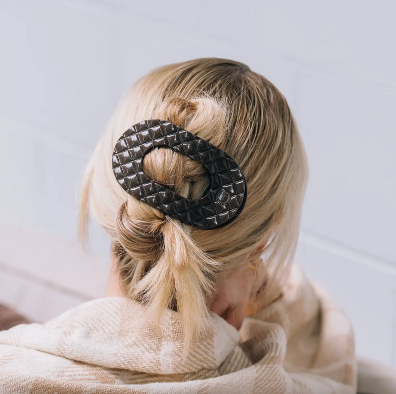 Teletie Flat Hair Clip - Large - Truly Taupe Quilted
