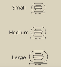 Teletie Flat Round Hair Clip - Large - Candy Cane Crush