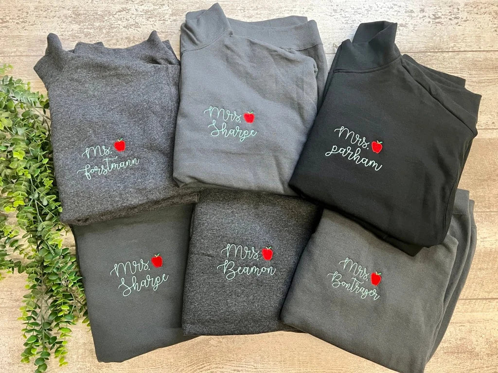 Teacher Embroidered Crewneck - PREORDER