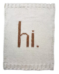 Pecan Hand Knit Baby Blanket