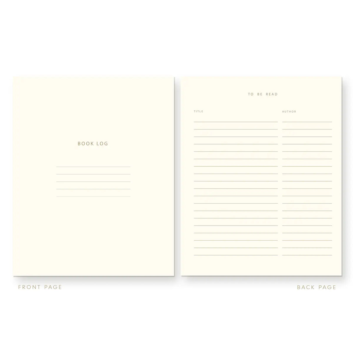 Striped Book Log Reading Journal