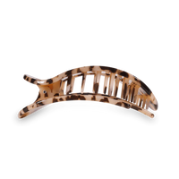 Teleties Round Flat Hair Clip | Large | Blonde Tortoise