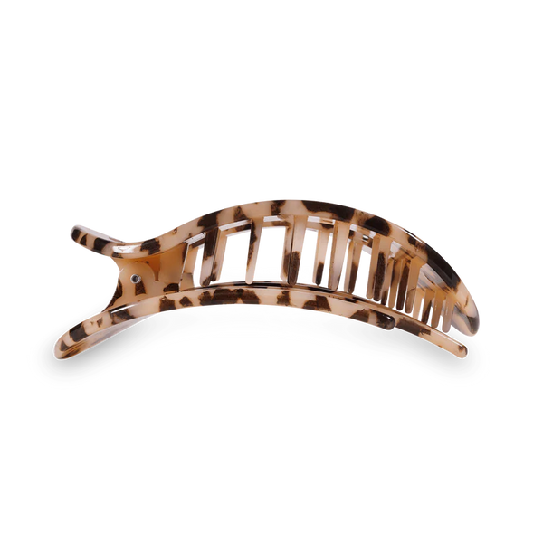 Teleties Round Flat Hair Clip | Large | Blonde Tortoise