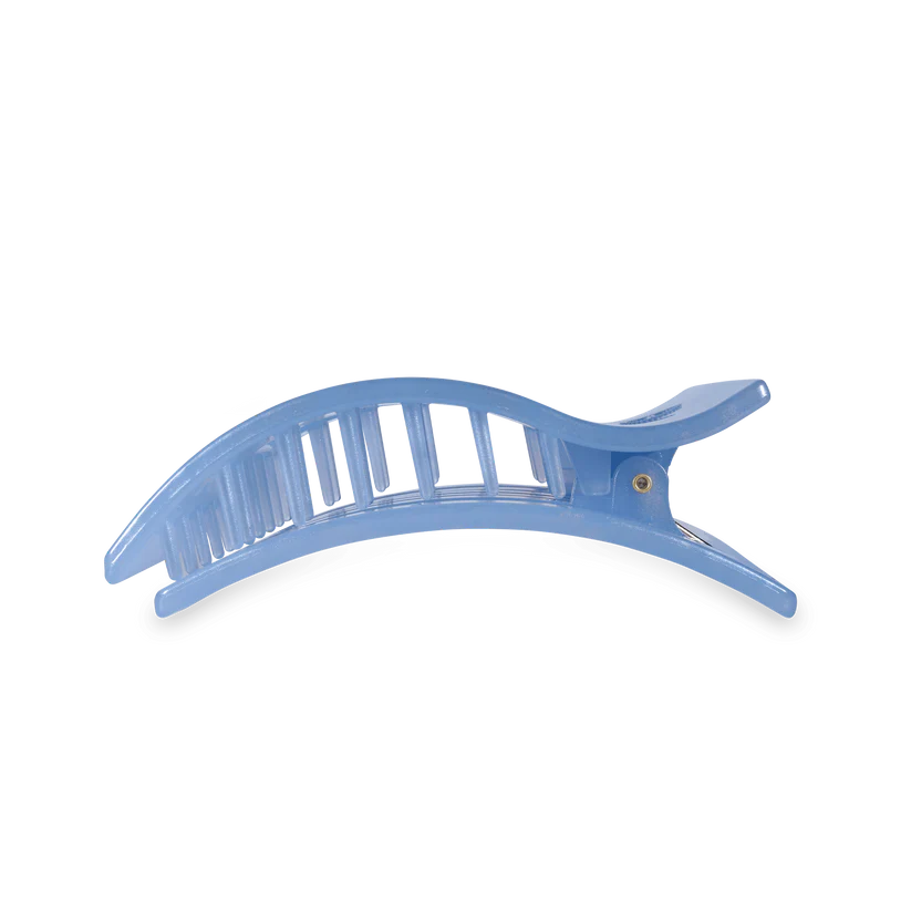 Teletie Flat Rectangle Hair Clip | Medium | Blue Lagoon
