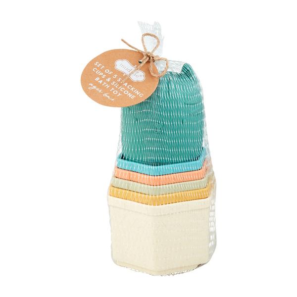 Blue Stacking Cup Bath Set