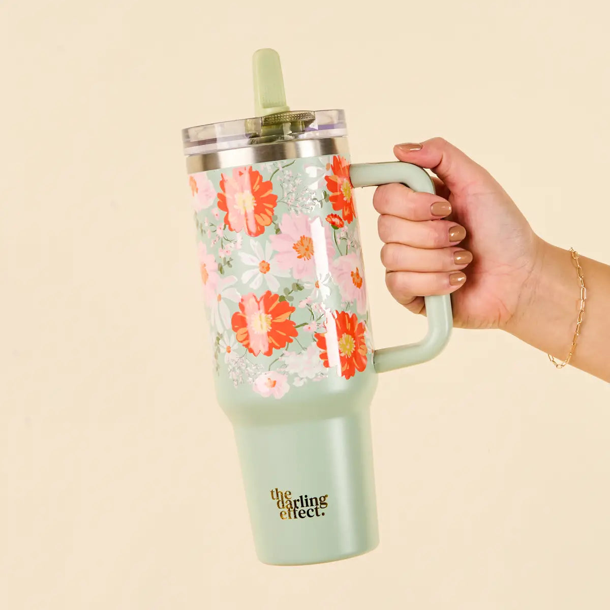 Sage Bouquet 40 oz Flip Straw Tumbler
