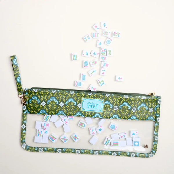 Mahjong Tile Keeper Pouch – Everbloom Forest Green