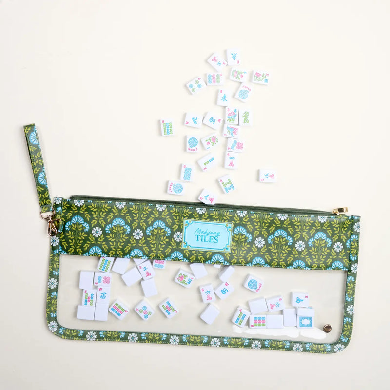 Mahjong Tile Keeper Pouch – Everbloom Forest Green