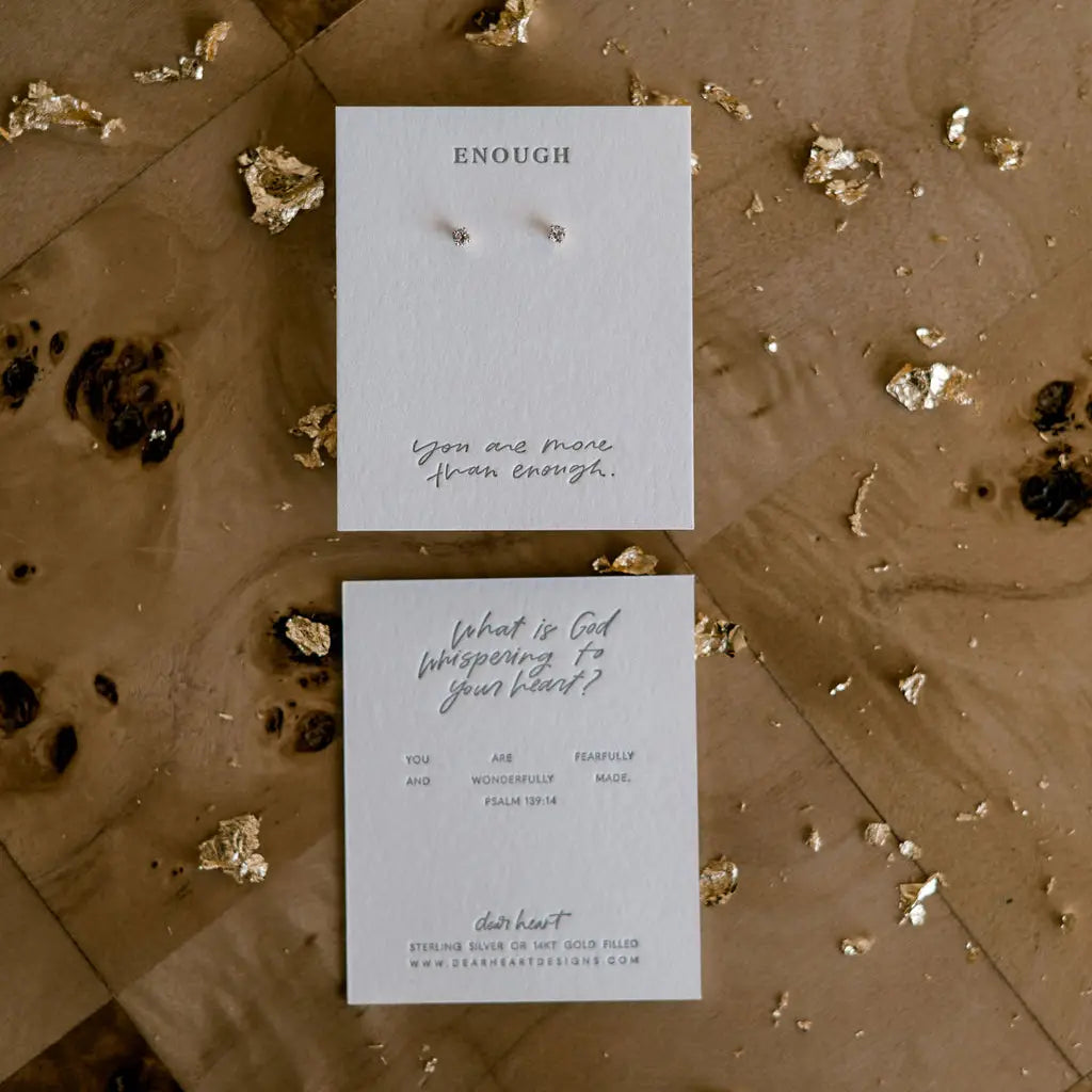 You Are Enough Earring Studs