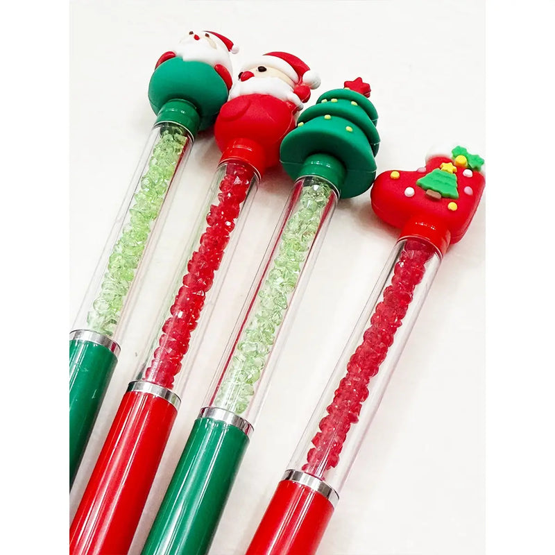 Christmas Theme Gem Ball Point Pen - Mystery Style