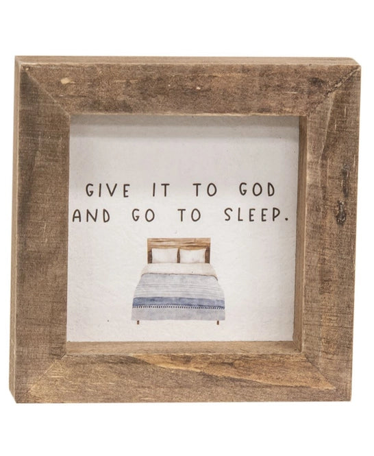 Give It to God Mini Wooden Sign