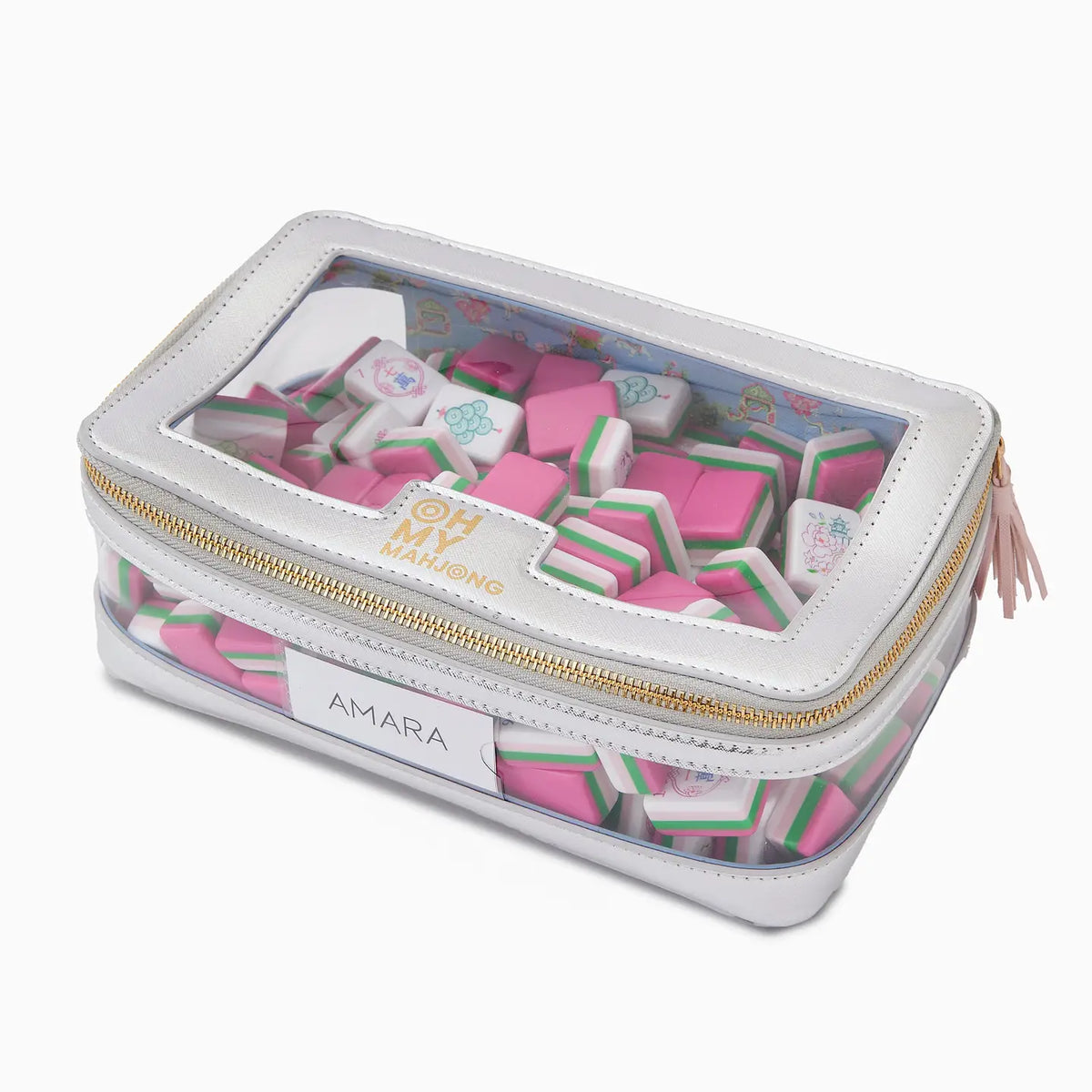 Silver Tile Storage Bag - OH MY MAHJONG