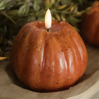 4" Tall Pumpkin 3D Flame Candle