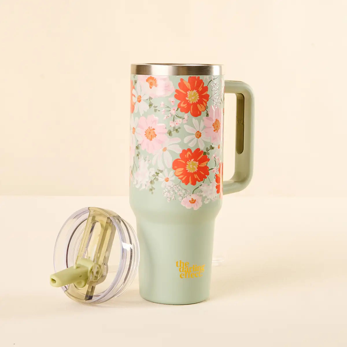 Sage Bouquet 40 oz Flip Straw Tumbler