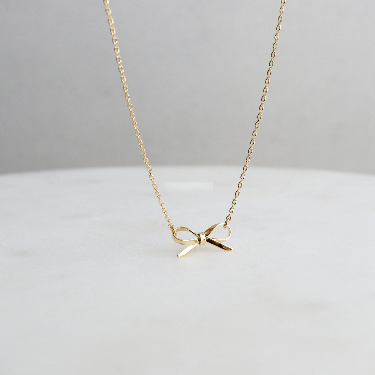 Gold Bow Necklace