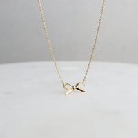 Gold Bow Necklace