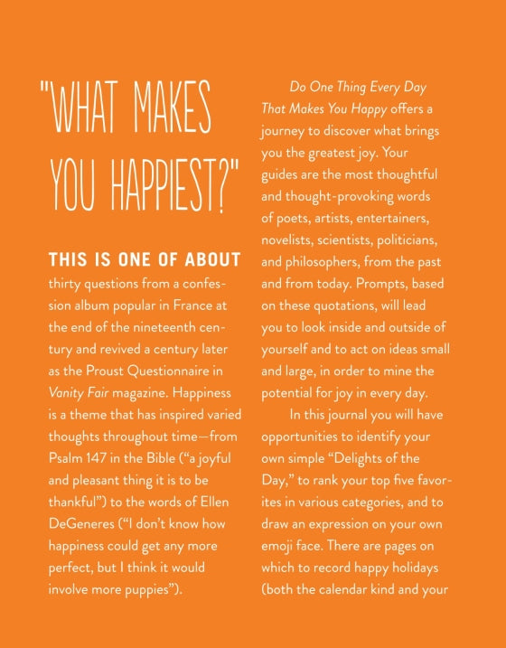 Do One Thing Every Day Happy Guided Journal