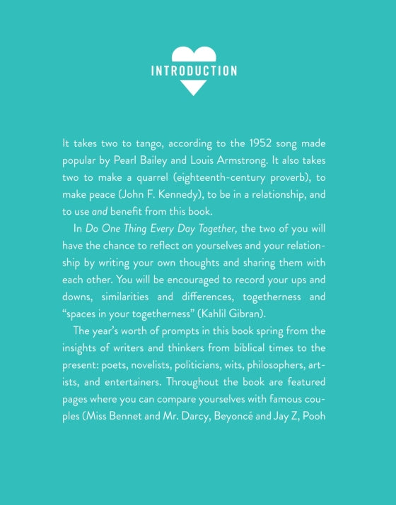 Do One Thing Every Day Together Guided Journal