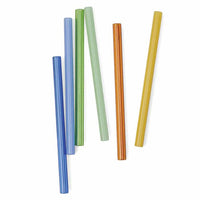The Whistler Straw Set - Colored Glass - Set of 6 - NR