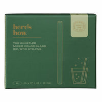 The Whistler Straw Set - Colored Glass - Set of 6 - NR
