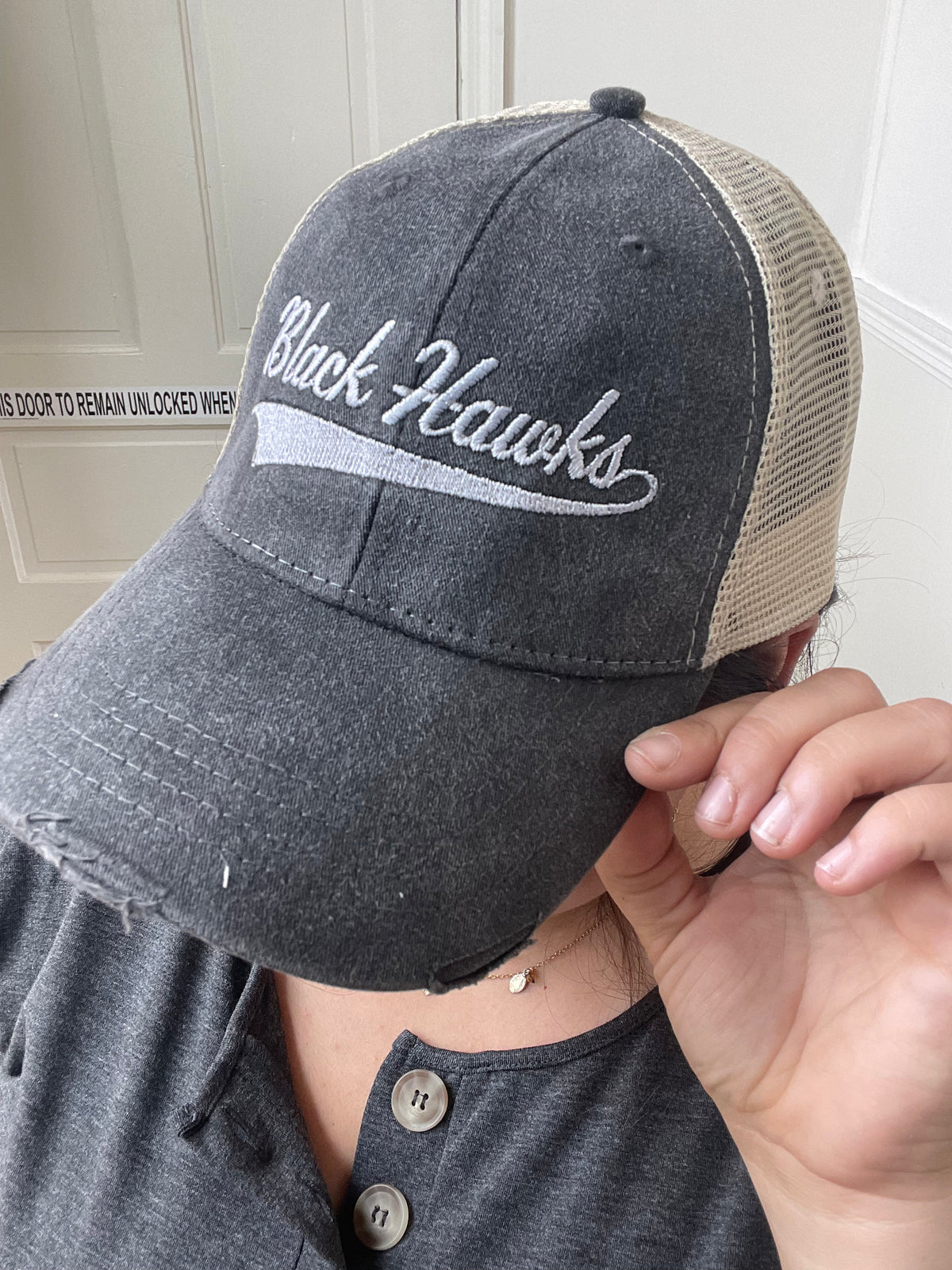 Blackhawks Distressed Ball Cap