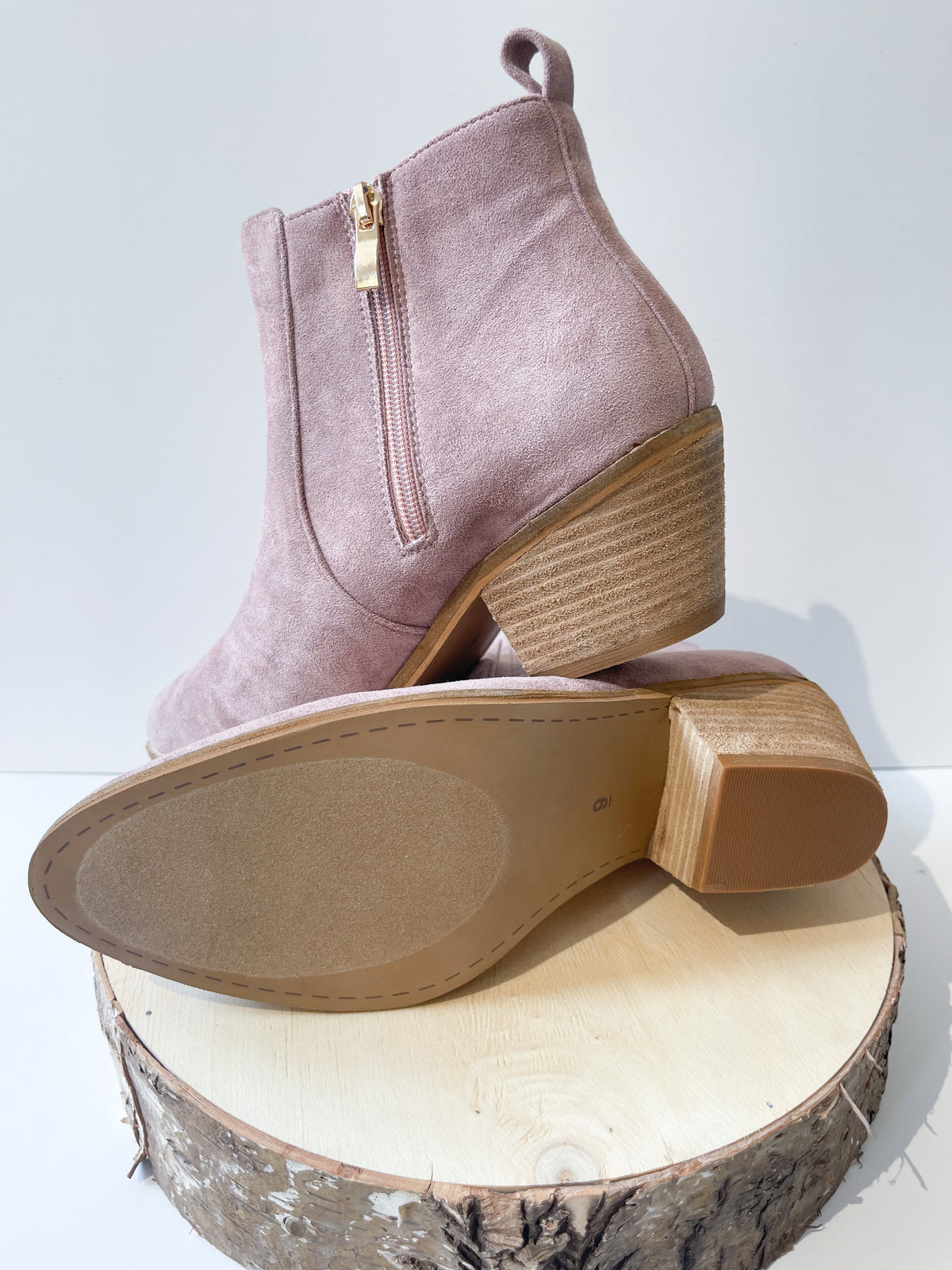 Rosebud Blush Suede Boots