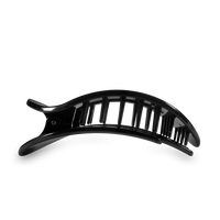 Teletie Round Flat Hair Clip I Medium I Jet Black