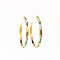 Lulu Beaded Hoop Earring - Kelly Green