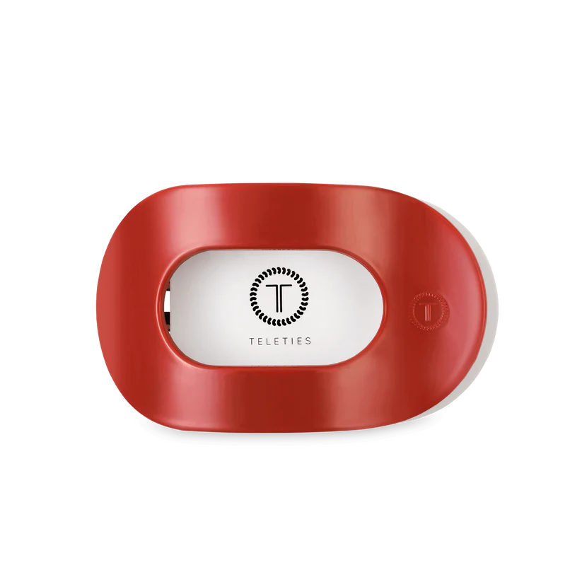 Teletie Flat Round Hair Clip - Small - Red Carpet Ready