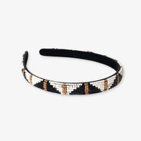 Sadie Beaded Black & White Headband