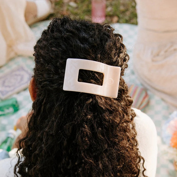 Teletie Flat Rectangle Hair Clip | Medium | Soft Surf