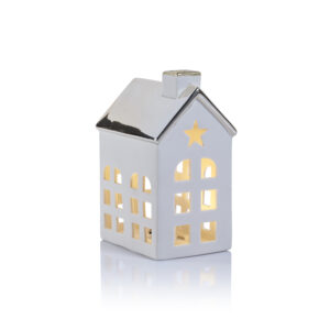 Large Ceramic Holiday Light-Up House