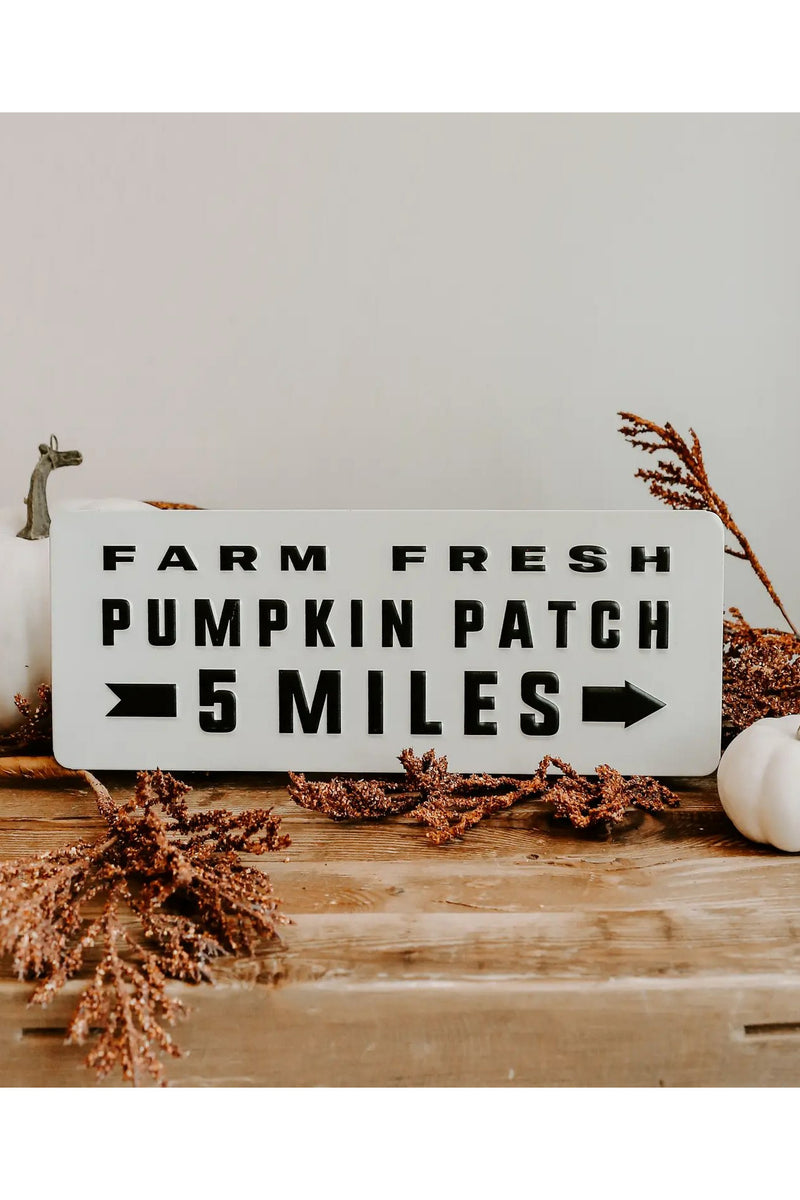 Farm Fresh Pumpkins Metal Sign