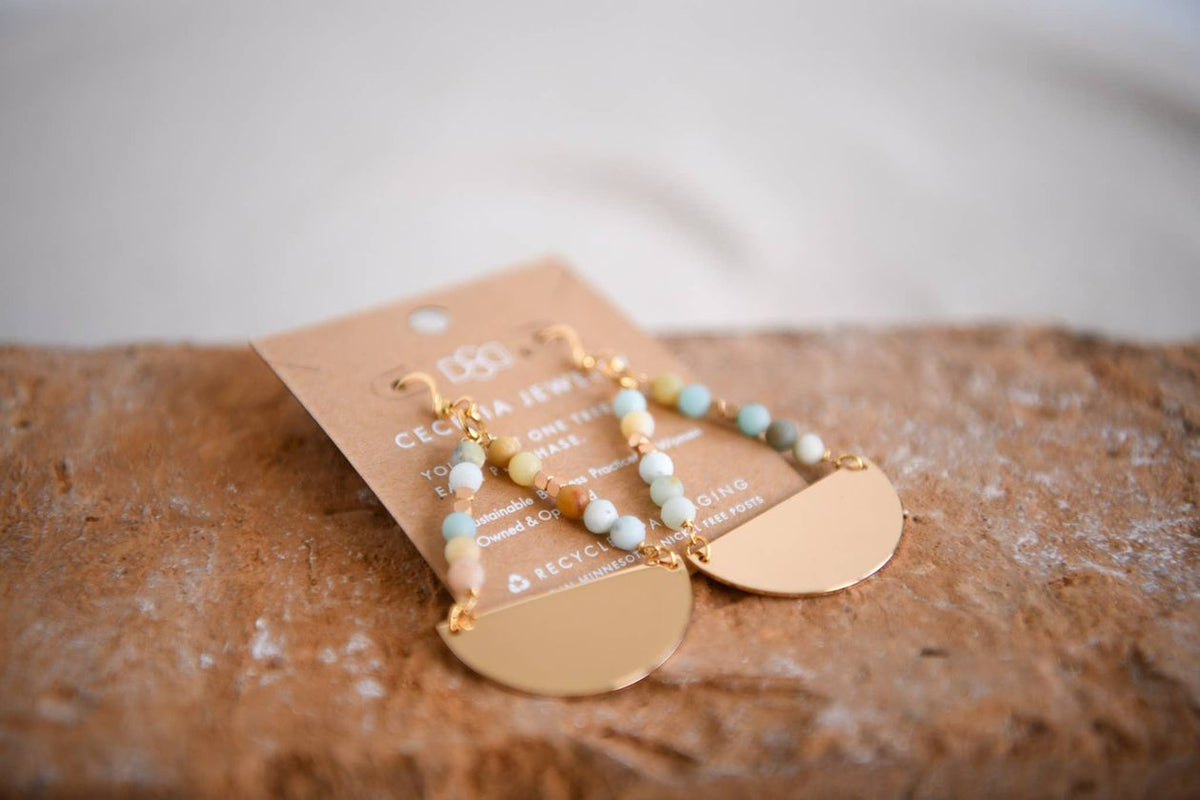 Live by the Moon Amazonite Earrings
