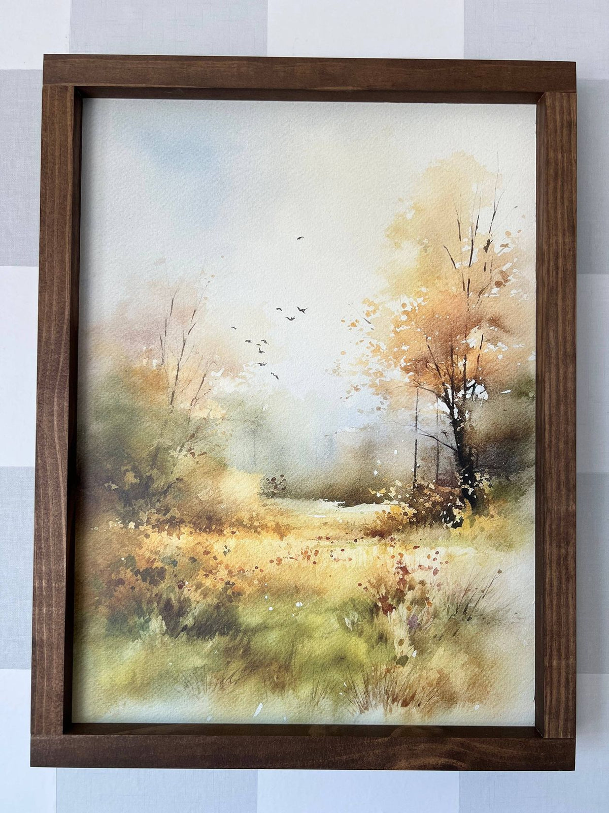 Autumn Watercolor Wooden Sign