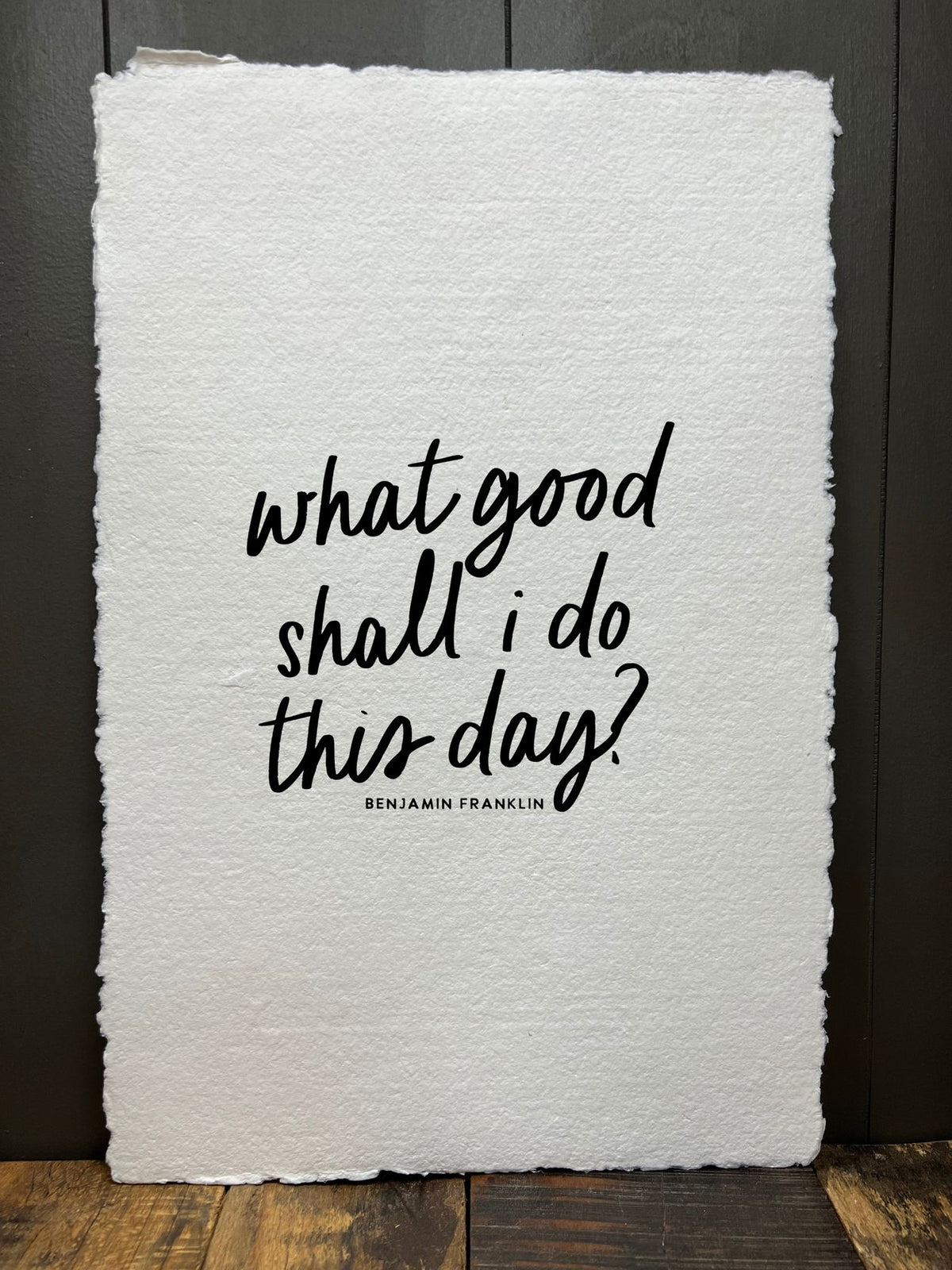What Good Shall I Do This Day? | Paper Print
