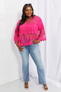 Hot Pink Lace Glam Top - PREORDER DS