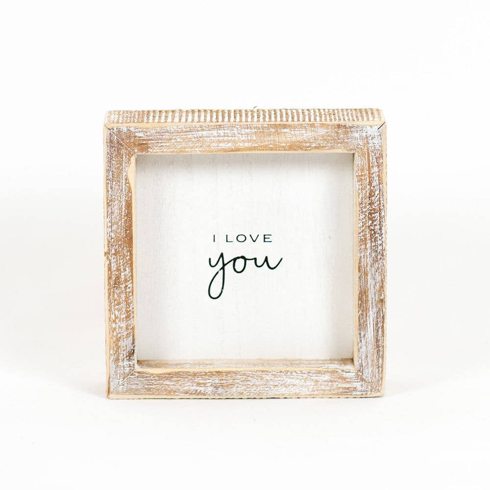Mini Wooden Sign - 'I Love You'