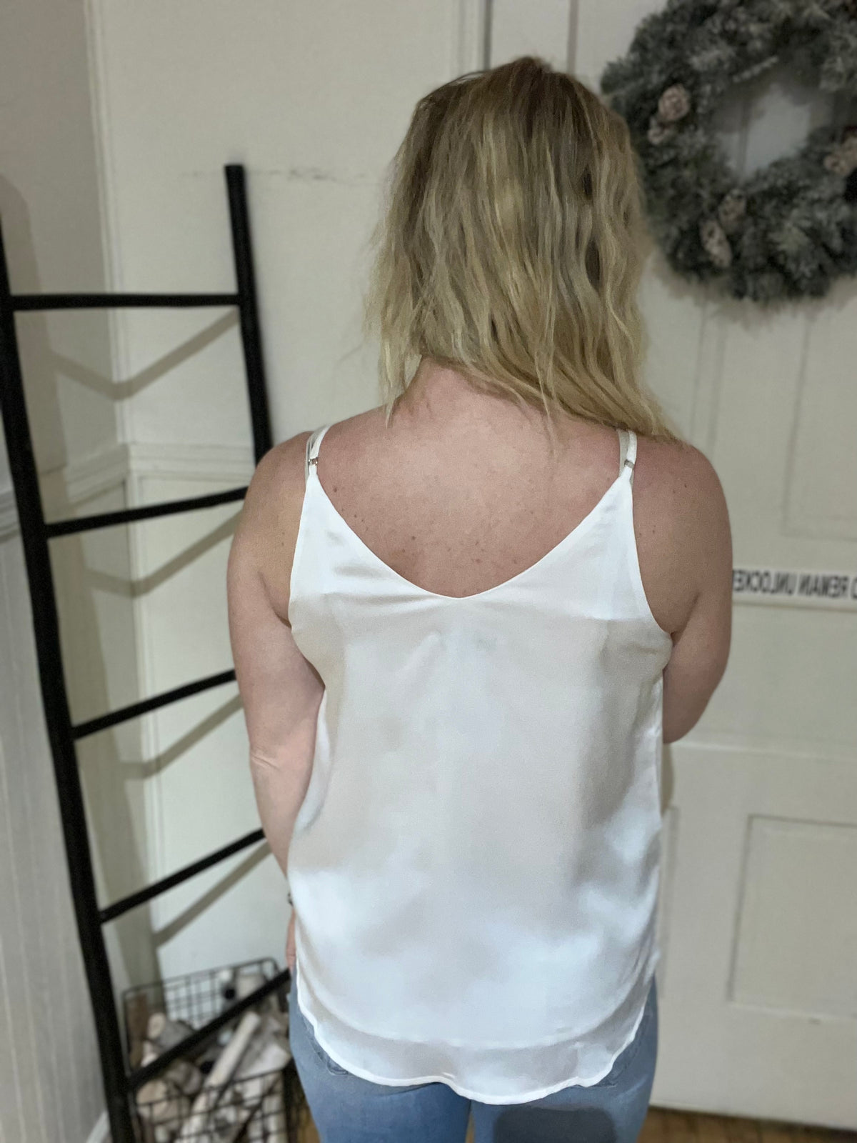 Ivory Rhinestone Tank