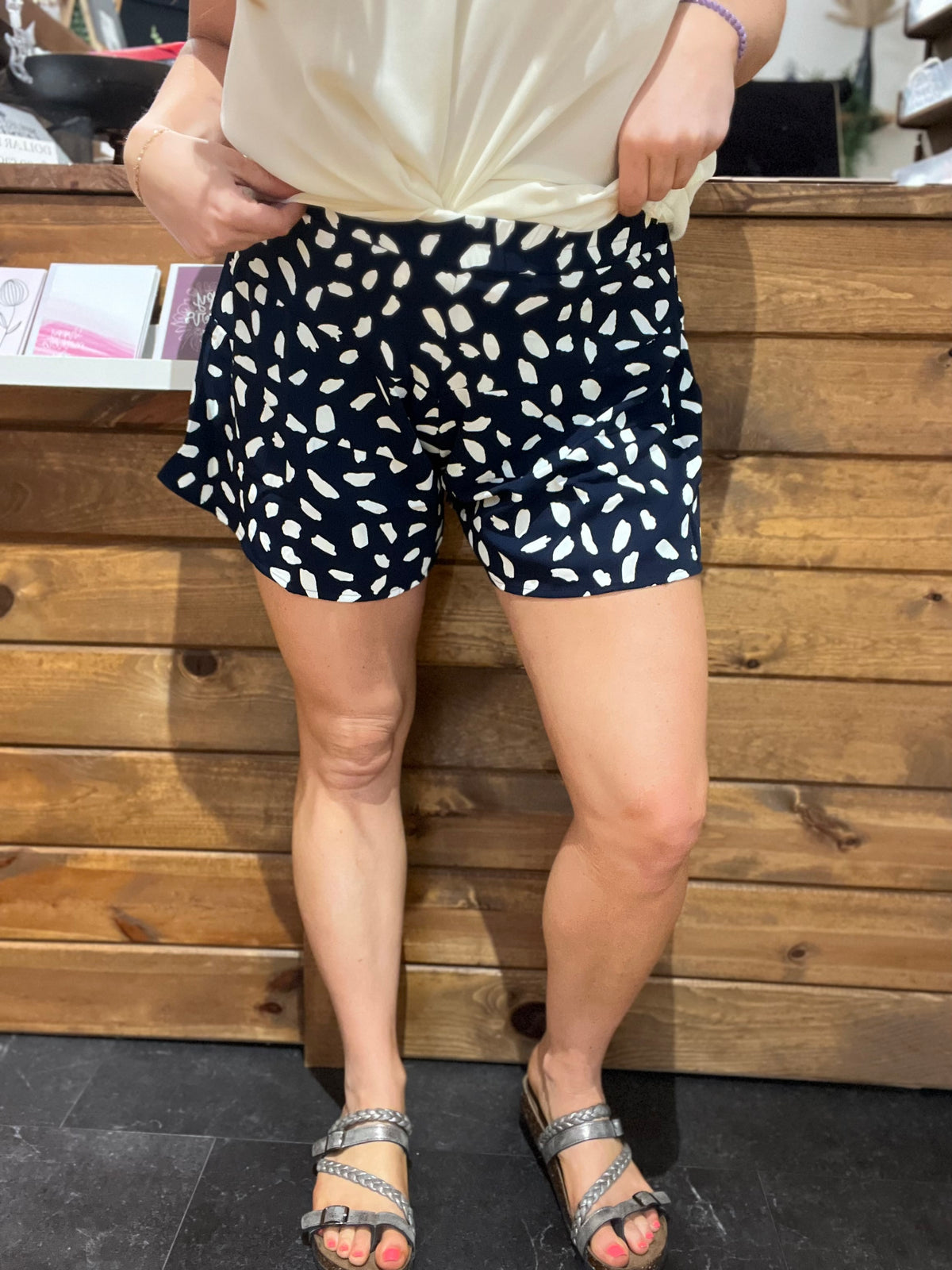 Speckle Navy Shorts