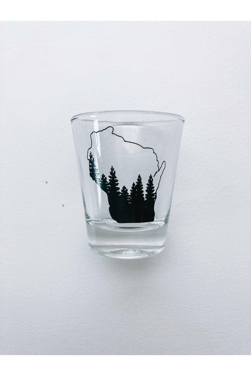 Wisconsin Treeline Shot Glass