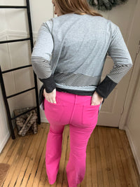 Hot Pink JB Flare Jeans