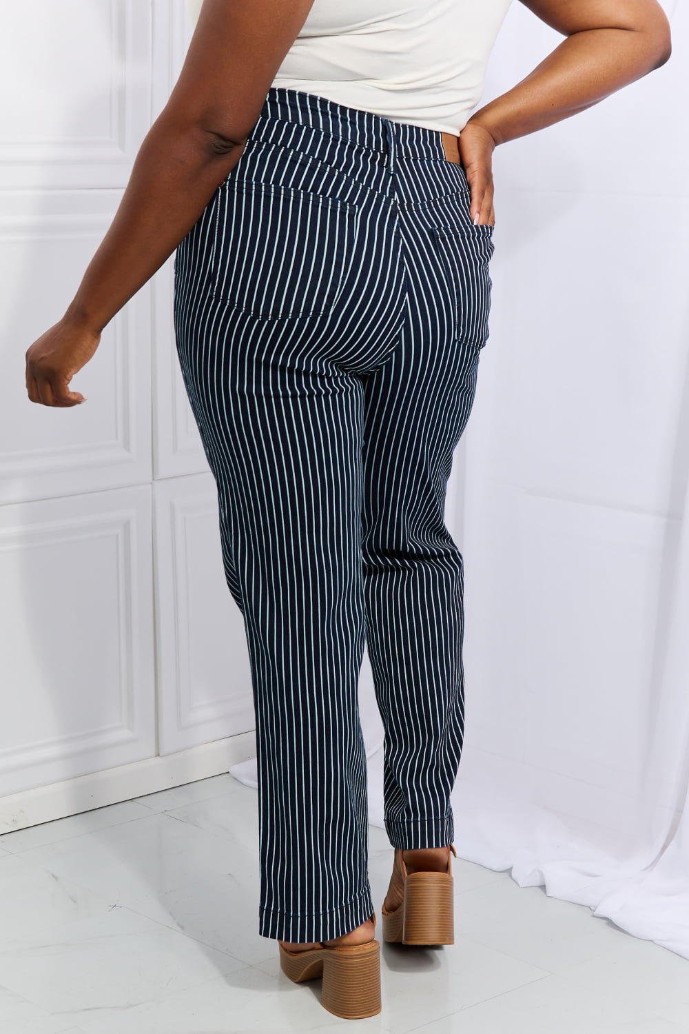 Express High Waisted Striped Sash Tie Ankle Pants 14 | eBay